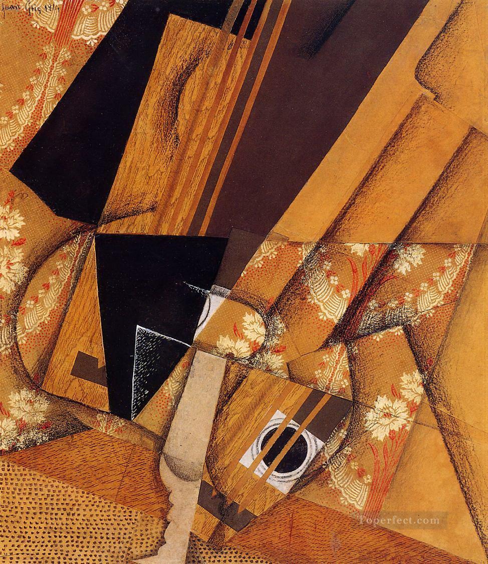 ギターとガラス 1914年 フアン・グリス油絵